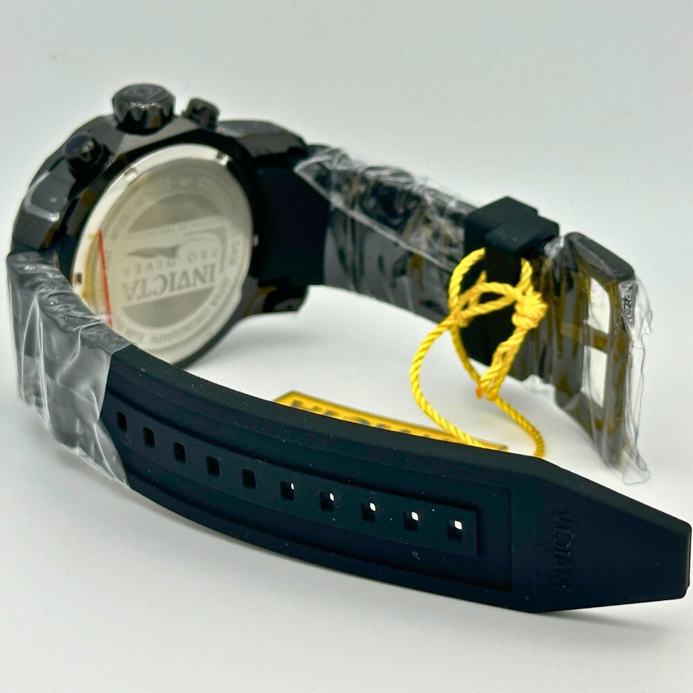 BRAND NEW Invicta Pro Diver Scuba JET BLACK Dial Chronograph Date Watch - Picture 7 of 9